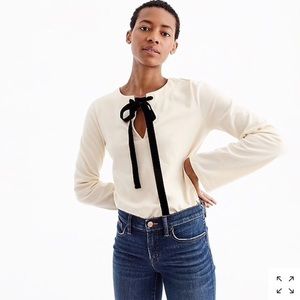 J. Crew velvet tie top